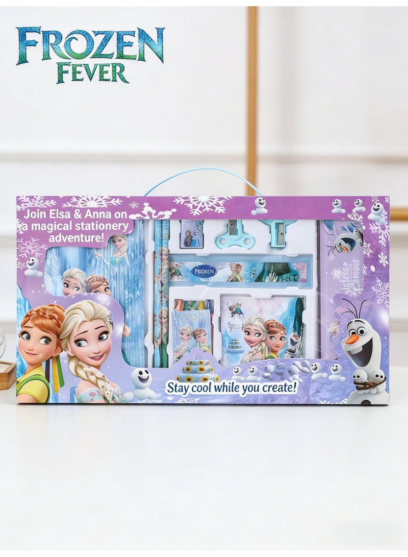 Disney 16-piece student stationery set, school supplies gift box set, suitable for primary school students, including pencils, erasers, pencil sharpeners-pencil cases-colored crayons-notebooks, etc. Birthday gift for back-to-school season - Image 5